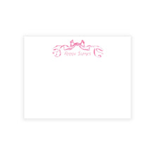 Load image into Gallery viewer, WATERCOLOR PINK BOW NOTECARD
