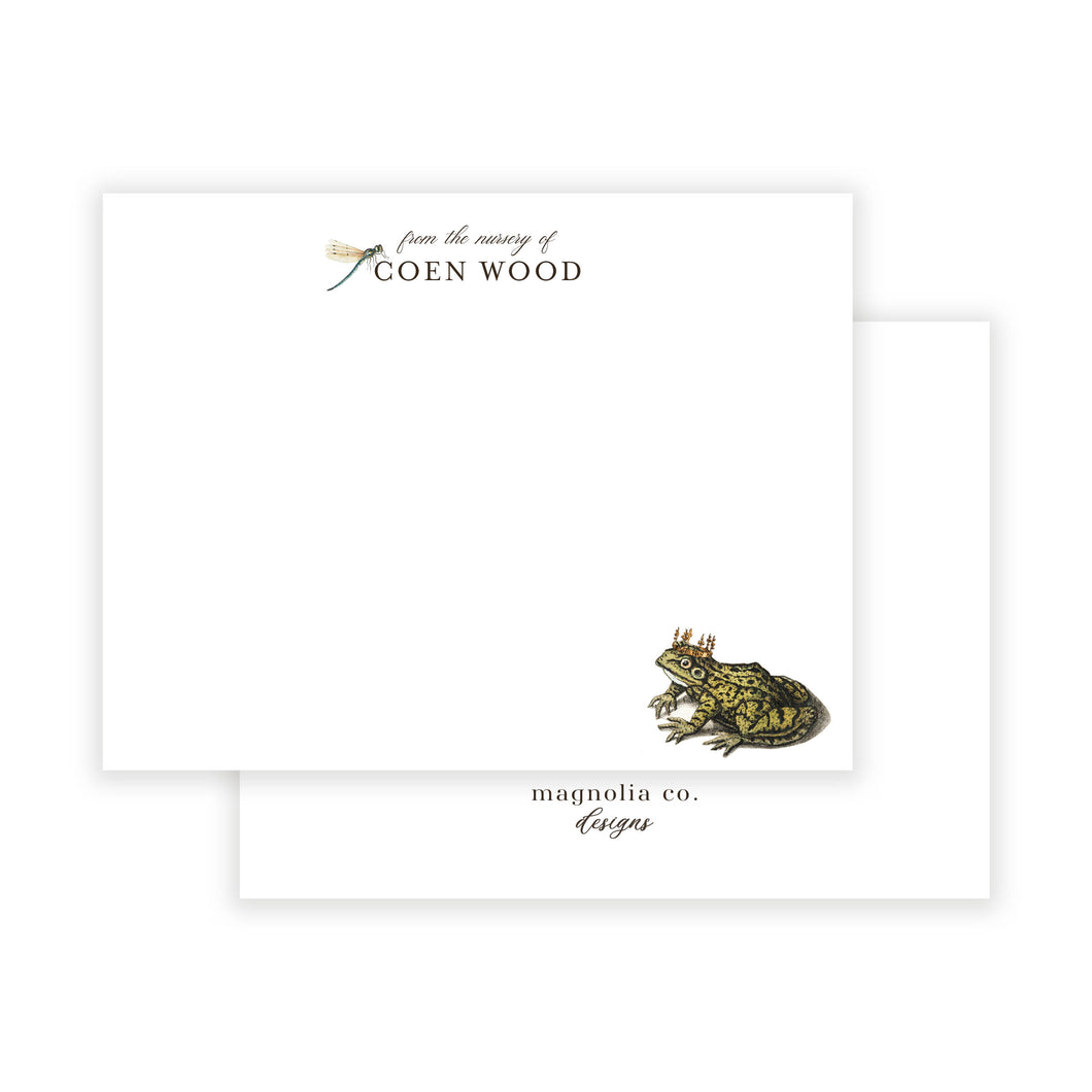 FROG PRINCE NOTECARD