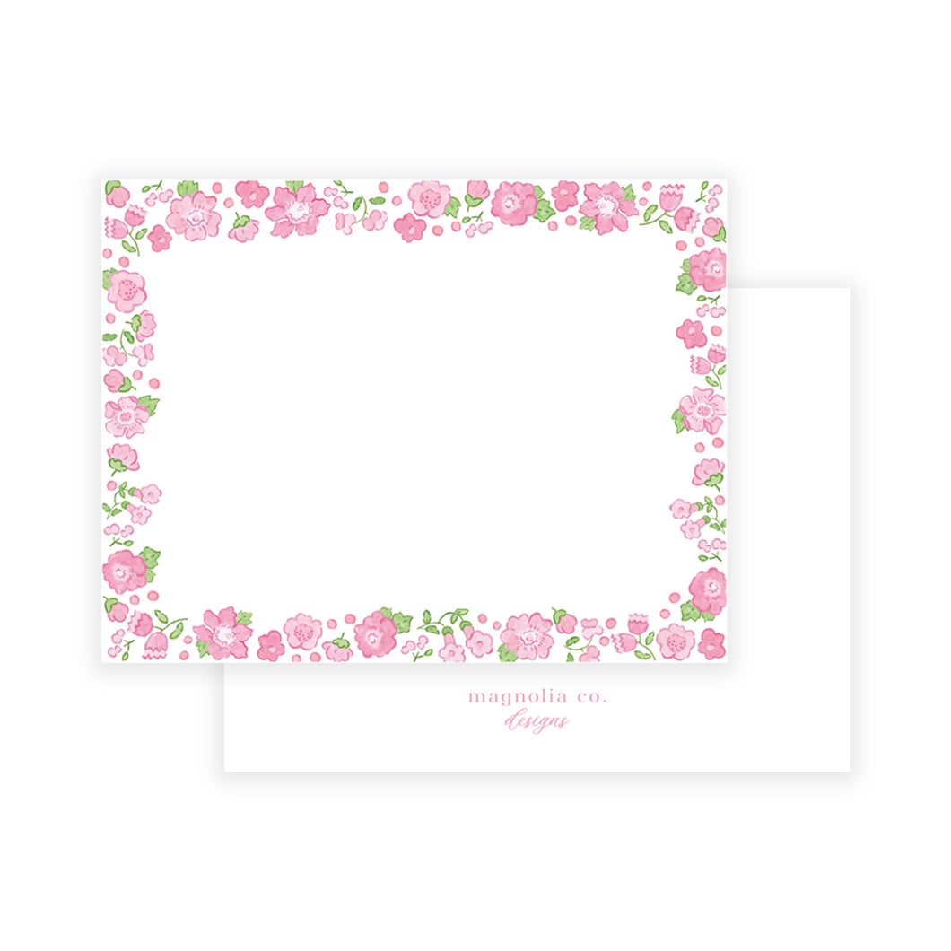 PINK FLOWER NOTECARD