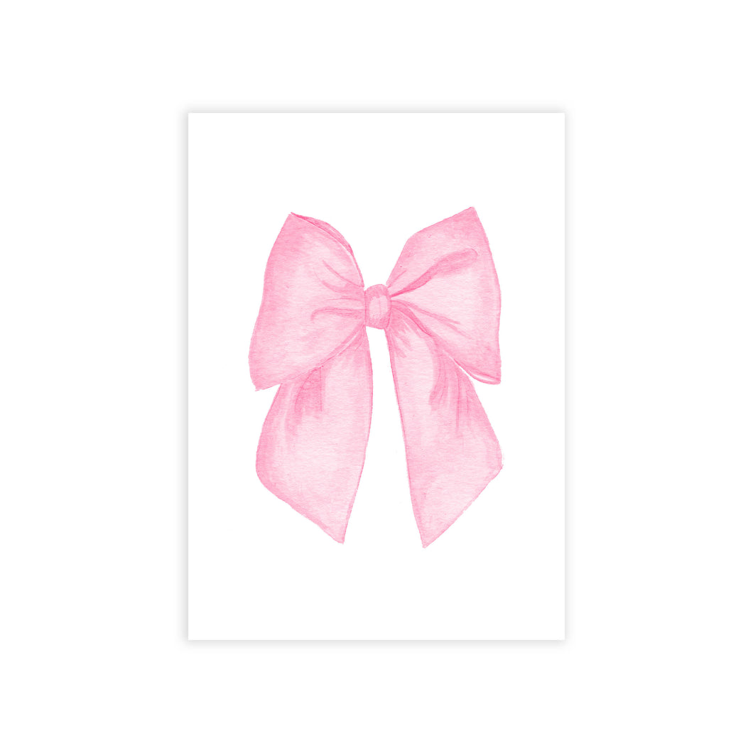 PINK BOW WATERCOLOR PRINT