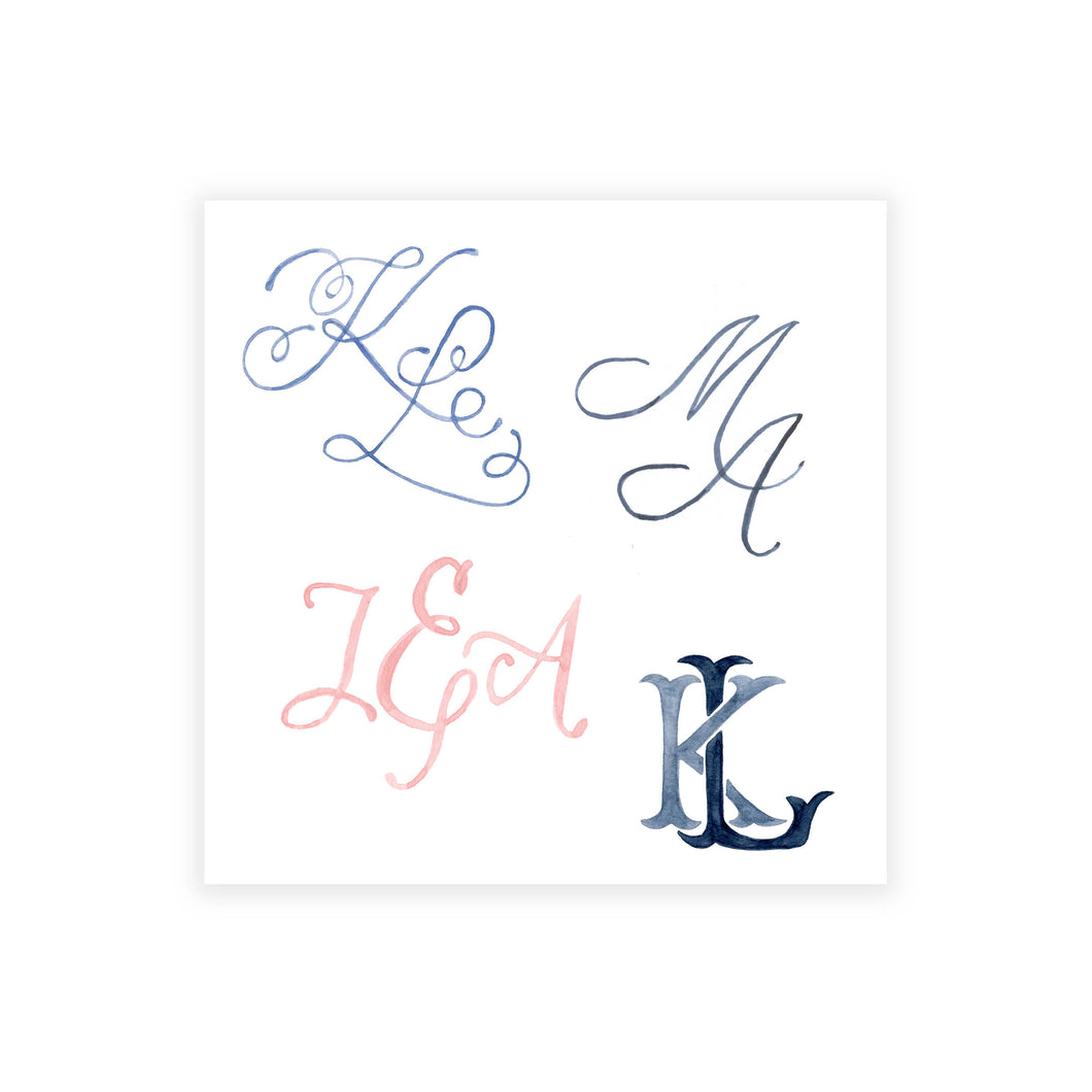 CUSTOM WATERCOLOR MONOGRAM