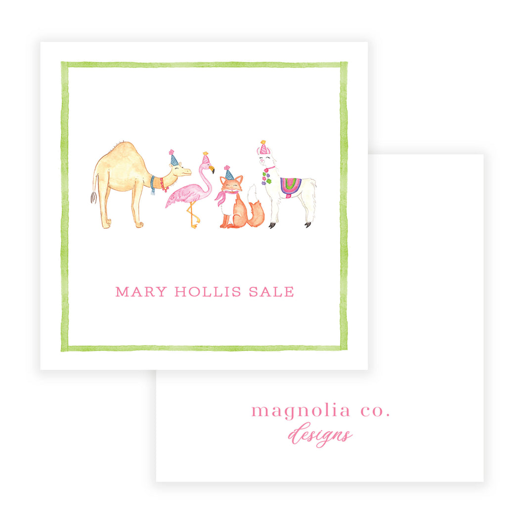 PARTY ANIMALS CALLING CARD