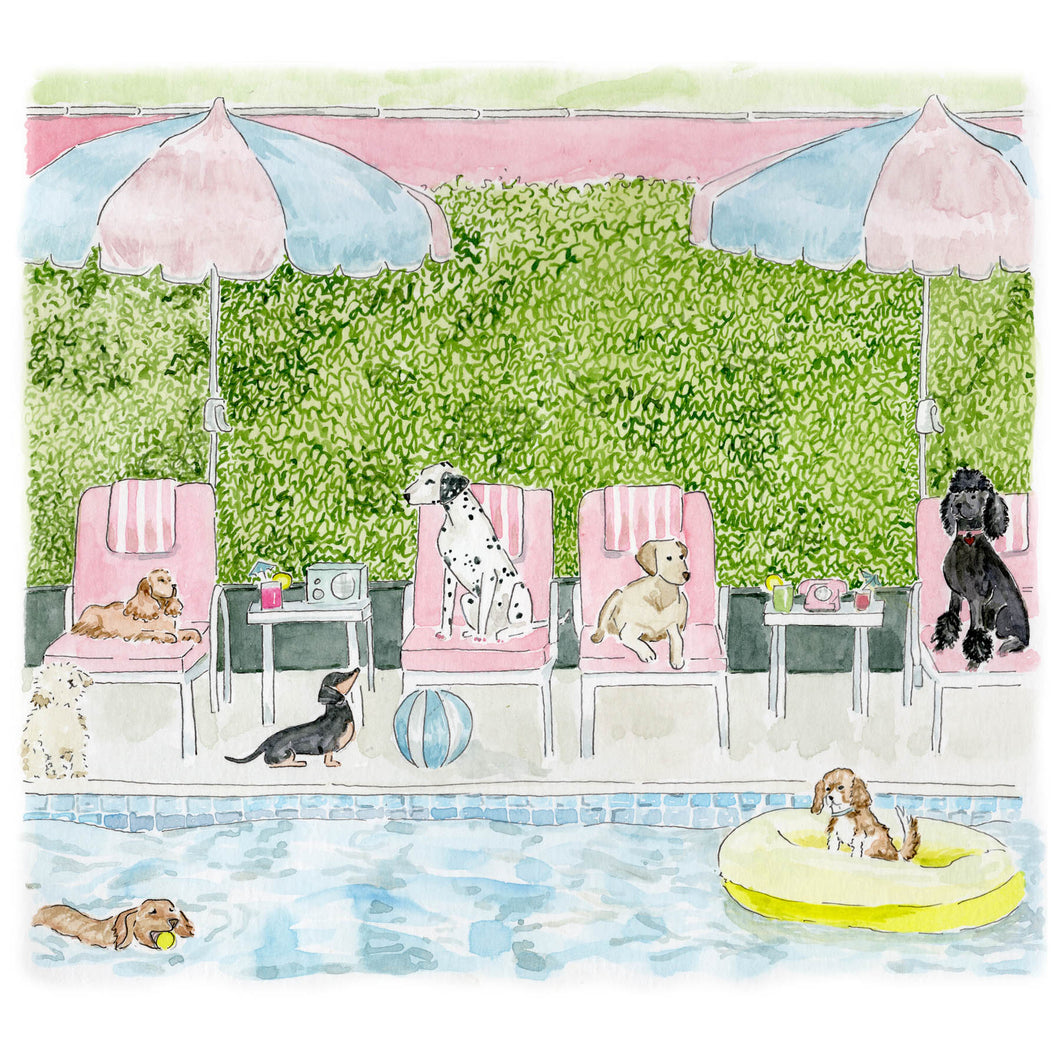 POOL PUPS PRINT