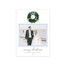 Load image into Gallery viewer, BOXWOOD WREATH, BLUE BOW
